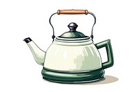 Kettle teapot white background refreshment. 