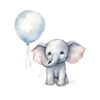 Elephant balloon wildlife mammal. AI generated Image by rawpixel.