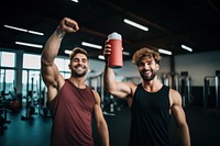 Bottle gym determination togetherness. AI generated Image by rawpixel.