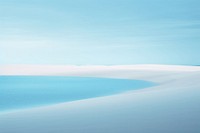 Landscape beach sand blue. 