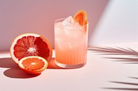 Grapefruit cocktail drink glass. 