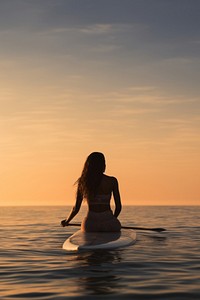 Sea surfboard sunlight outdoors. 