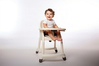 Chair baby furniture white background. 