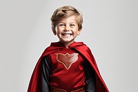 Superhero portrait smiling costume. 