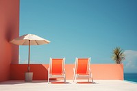 Architecture furniture sunlight outdoors. 