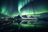 Outdoors nature aurora night. AI generated Image by rawpixel.