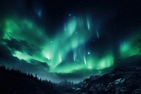 Outdoors nature aurora night. AI generated Image by rawpixel.