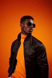 Sunglasses jacket portrait fashion. AI generated Image by rawpixel.