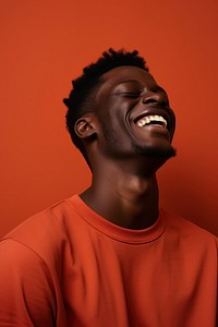 Laughing adult man studio shot. AI generated Image by rawpixel.
