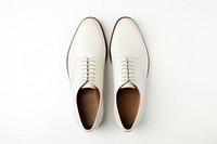 Shoe footwear white pair. 