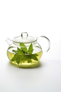 Hot mint tea teapot drink plant. AI generated Image by rawpixel.