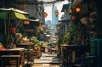 Architecture building street alley. AI generated Image by rawpixel.