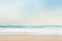 Beach sea outdoors horizon. 