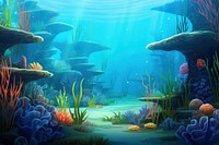 Fish sea underwater aquarium. 