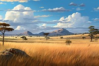 Landscape savanna grassland outdoors. AI generated Image by rawpixel.