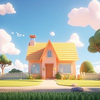 House architecture landscape building. AI generated Image by rawpixel.