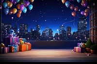 Birthday outdoors balloon light. AI generated Image by rawpixel.