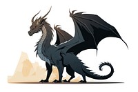 Dragon animal standing cartoon. AI generated Image by rawpixel.