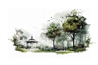 Outdoors architecture gazebo plant. AI generated Image by rawpixel.