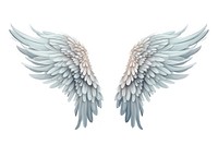 Angel white wing white background. AI generated Image by rawpixel.