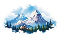 Mountain landscape outdoors drawing. AI generated Image by rawpixel.