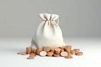 Bag coin investment currency. AI generated Image by rawpixel.