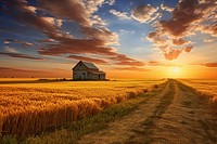 Farm landscape outdoors horizon. 
