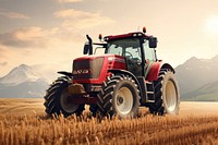 Tractor field agriculture outdoors. AI generated Image by rawpixel.
