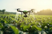 Agriculture farm outdoors aircraft. AI generated Image by rawpixel.