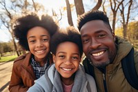 Laughing portrait family selfie. 