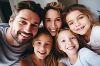 Selfie parent family child. AI generated Image by rawpixel.