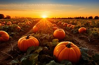 Pumpkin farm vegetable outdoors. 