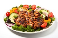 Grilled chicken vegetable salad plate. AI generated Image by rawpixel.