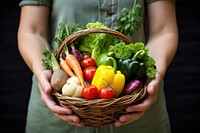 Vegetable organic basket food. 