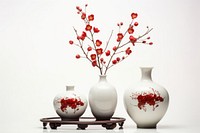 Porcelain flower plant vase. AI generated Image by rawpixel.