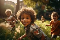 Laughing portrait child photo. 