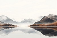 Mountain nature lake landscape. 