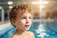 Swimming portrait sports photo. 