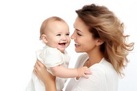Baby laughing portrait adult. AI generated Image by rawpixel.