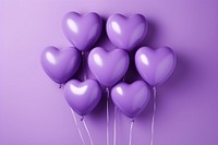 Balloon purple heart heart shape. 