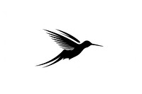 Hummingbird silhouette drawing animal. AI generated Image by rawpixel.