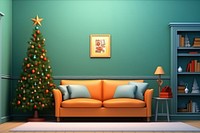 Christmas furniture room art. AI generated Image by rawpixel.