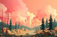 Forest fire landscape outdoors nature. AI generated Image by rawpixel.