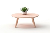 Table furniture white background houseplant. AI generated Image by rawpixel.