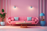 Room architecture furniture cushion. AI generated Image by rawpixel.
