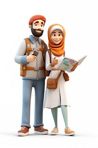 Cartoon adult white background togetherness. AI generated Image by rawpixel.
