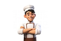 Chef cartoon person white background. AI generated Image by rawpixel.
