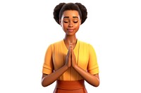Praying female person adult. AI generated Image by rawpixel.