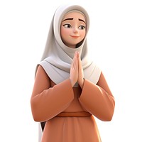 Cartoon female adult hijab. AI generated Image by rawpixel.