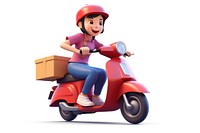 Motorcycle vehicle scooter cartoon. AI generated Image by rawpixel.